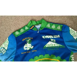 Photo of Pearl Izumi Cycling Jersey XS Blue Green Labsolutie Bike Club Full Zip Italy