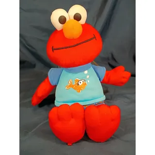 Photo of Sesame Street Elmo Singing Lullaby Plush Blue Pajamas Stuffed Animal Toy