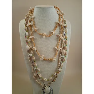 Photo of Vintage 4 Piece Coastal Shell Necklace Bundle