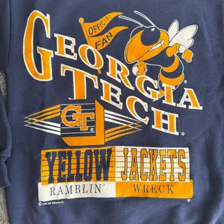 Photo of Vintage 92 Logo Motion Georgia Tech Yellow Jackets Women XXS/XS Navy Sweatshirt