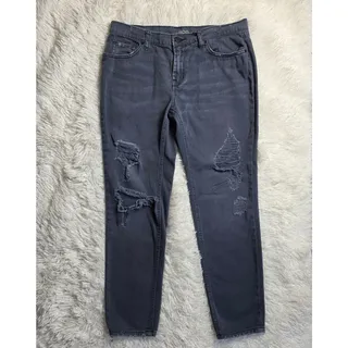 Photo of BDG Gray Slim Boyfriend Destructed Jeans 27