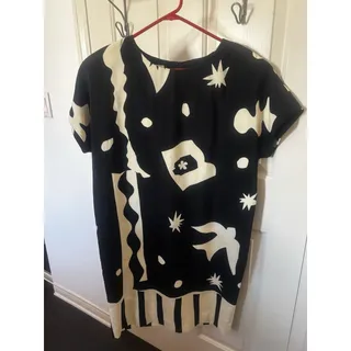 Photo of Jones New York Vintage Black and Cream Sheath Dress. A Great Sharp Look. Sz 12