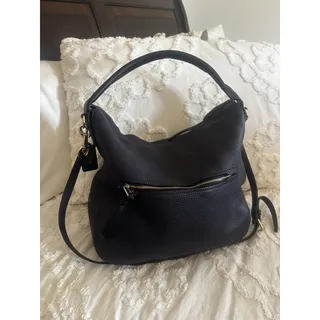 Photo of Coach Bleeker Sullivan Pebbled Leather Hobo Crossbody with gold hardware