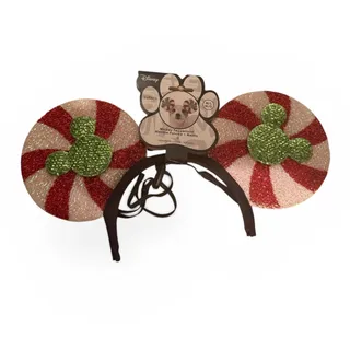 Photo of NWT Disney Rubies Pets Mickey Sequined Peppermint Holiday Ears Accessory M/L