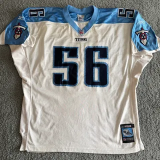 Photo of Vintage 2001 Authentic Reebok Randall Godfrey Tennessee Titans Jersey 54 XXL