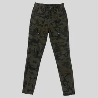 Photo of KanCan Olive Green Camouflage Skinny Cargo Pants