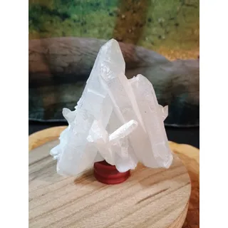 Photo of Rainbow Aqua Aura Quartz Crystal Cluster — 0.6 lbs, Titanium Coated