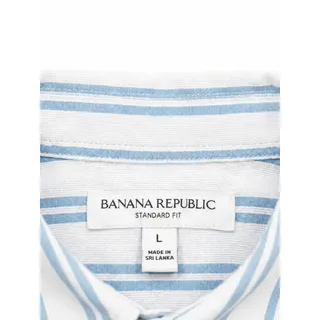 Photo of NWT Banana Republic Men’s Standard Fit Striped Cotton Shirt Size Large