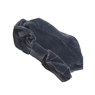 Photo of Vintage Black Velvet Center Bow Lined Beret Tam Hat