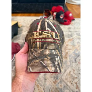Photo of FSU Florida State University Realtree Camo Adjustable Strapback Hat Headwear The Game