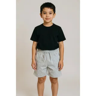 Photo of Wonder Nation Youth Gray Fleece Sweat Shorts Size Small 6/7 Drawstring Lounge Shorts