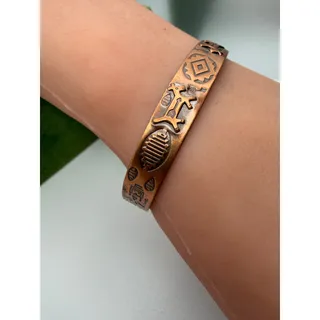 Photo of Bell Trading Post Stamped Copper Cuff Bracelet
