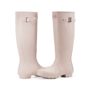 Photo of HUNTER Women's ORIGINAL TALL RAIN BOOTS WATERPROOF Light Natural 10 M