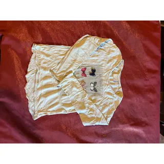 Photo of Shirt Girls 5/6 Long Sleeve Butterfly Applique Scalloped Hem 3D Flowers