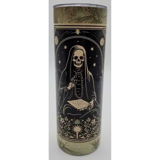 Photo of Death Tarot Card Grim Reaper Moth Gothic 20 oz Tumbler With Lid & Straw New