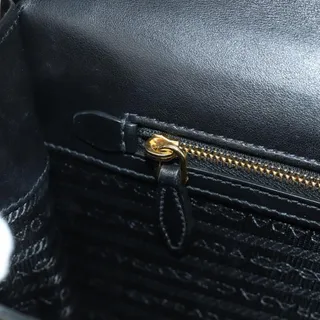 Photo of Prada Leather Shoulder Bag Gray