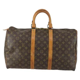 Photo of Louis Vuitton Monogram Keepall 45 Travel Bag Brown