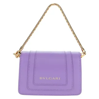 Photo of Bvlgari Serpenti Bag Charm Leather Purple