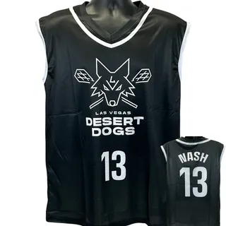 Photo of Las Vegas Desert Dogs Steve Nash Jersey L Large Lacrosse NLL Black Sleeveless