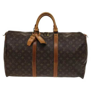Photo of Louis Vuitton Monogram Keepall 50 Travel Bag Brown