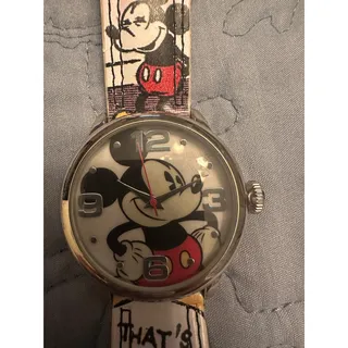 Photo of NWOT Disney Mickey Mouse Watch MZB Mck958h15 Silver Case Multicolor Cartoon Band