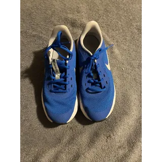 Photo of Nike Revolution Running Shoes Youth 6.5Y Blue White Mesh Athletic Sneakers
