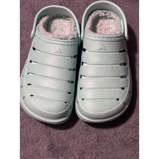 Photo of Rugged Shark Clogs Kids 2 Mint Faux Fur Lined Slip On Non-Marking Warm Comfort