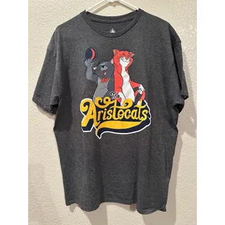 Photo of NWOT Disney Parks Aristocats gray Vintage O’Malley Scat Cat Style Tee Sz L