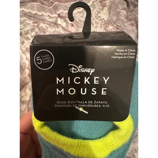 Photo of NWT Disney Mickey Mouse No Show Socks 5 pack sz 4-10