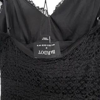 Photo of Bardot Black Flynn Lace Semi-Sheer Midi Dress NWT US 6 M Wedding Guest Formal