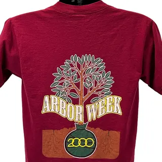 Photo of Vintage Y2Ks Arbor Week BP Amoco T Shirt S Small Red 2000 Arbor Day Gas Trees