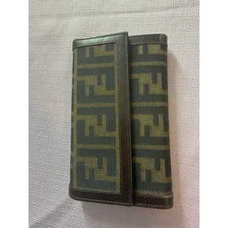 Photo of Canvas and leather bifold wallet, Fendi Zucca monogram