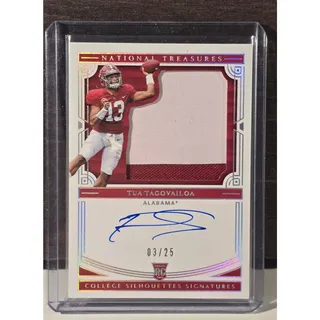 Photo of Tua Tagovailoa /25 RC 2020 National Treasures #106 RPA Rookie Patch Auto Alabama