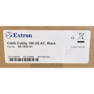 Photo of Extron Cable Cubby 100 US AC Black 60-1933-01 Table Connectivity Box New