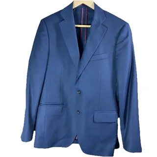 Photo of Loro Piana Michael Kors Wool Blazer Men 38R Navy Blue Sport Coat Jacket Italy