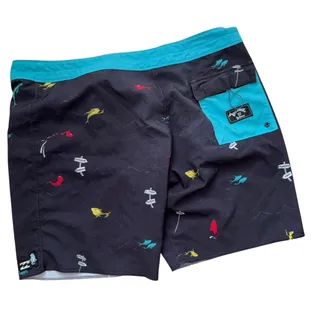 Photo of Billabong Dr Suess Board Shorts Men's 38 Black Swim Trunks Inseam 9" FISH