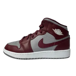 Photo of Nike Air Jordan 1 Mid GS Cherrywood Red Grey DQ8423-615 Size 6.5Y - 8 W N368