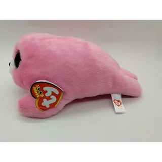 Photo of Ty Beanie Boos Pierre Pink Seal Plush Beanbag Stuffed Animal 2016