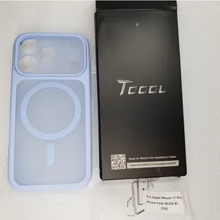 Photo of TOCOL Translucent Magnetic Case for Apple iPhone 17 Pro (Light Blue / Purple)