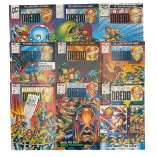 Photo of The Law of Dredd Comic Lot 9 Issues #6 7 8 9 10 11 12 13 15 Fleetway Quality