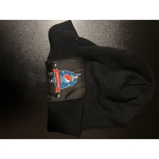 Photo of Pepsi Halftime Show Beanie Unisex One Size Black Knit Cuff Patch Logo Winter Hat