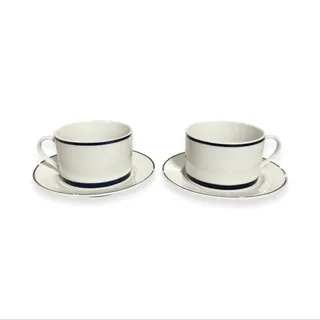 Photo of 2 American Airlines First Class Cups Saucers Gwathmey Siegel Swid Powell Wessco