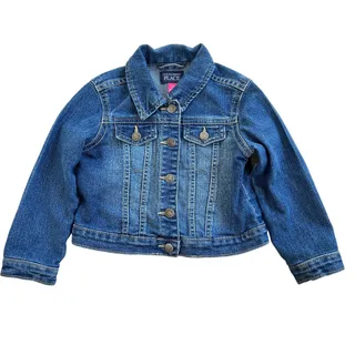 Photo of Children’s Place Toddler Girls Denim Jacket Size 3T Navy Blue