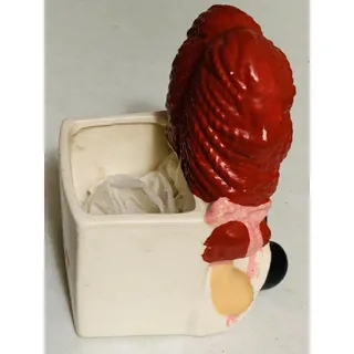 Photo of Vintage Raggedy Ann Planter Inarco Japan Ceramic Pink Dress Doll Figurine MCM