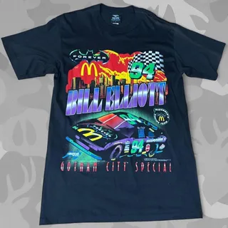 Photo of Vintage 1995 Bill Elliott Batman Forever McDonald's Nascar T-Shirt