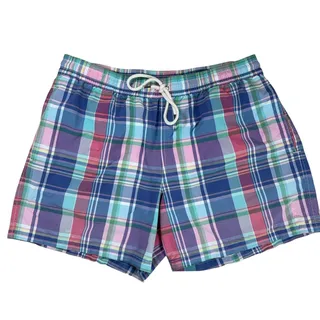 Photo of Polo Ralph Lauren Swim Trunks Men's Size XL Pony Plaid Inseam 5" Elastic Waist