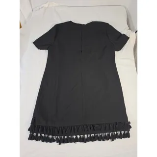 Photo of Zara Tiered Tassel Fringe Mini Shift Dress Short Sleeve XL