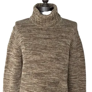 Photo of Banana Republic Sweater Women's Size Medium Gold Beige Chunky Knit Turtle Neck