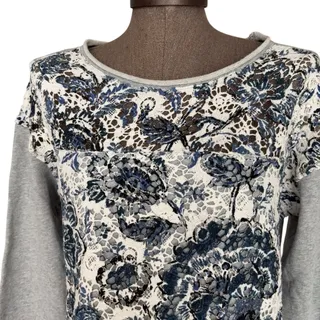 Photo of Sundance Caraway Sweatshirt Womens Size Large Lace Pullover Crochet Overlay Boho