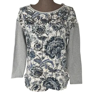 Photo of Sundance Caraway Sweatshirt Womens Size Large Lace Pullover Crochet Overlay Boho